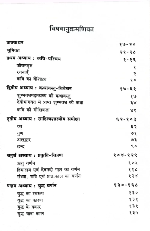 Shumbhvadhmahakavya Ek Adhyayan